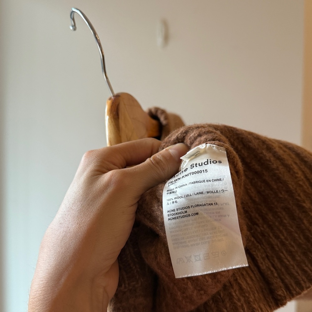 Acne Studios Camel Ribbed Sweater - Picture 6 of 6